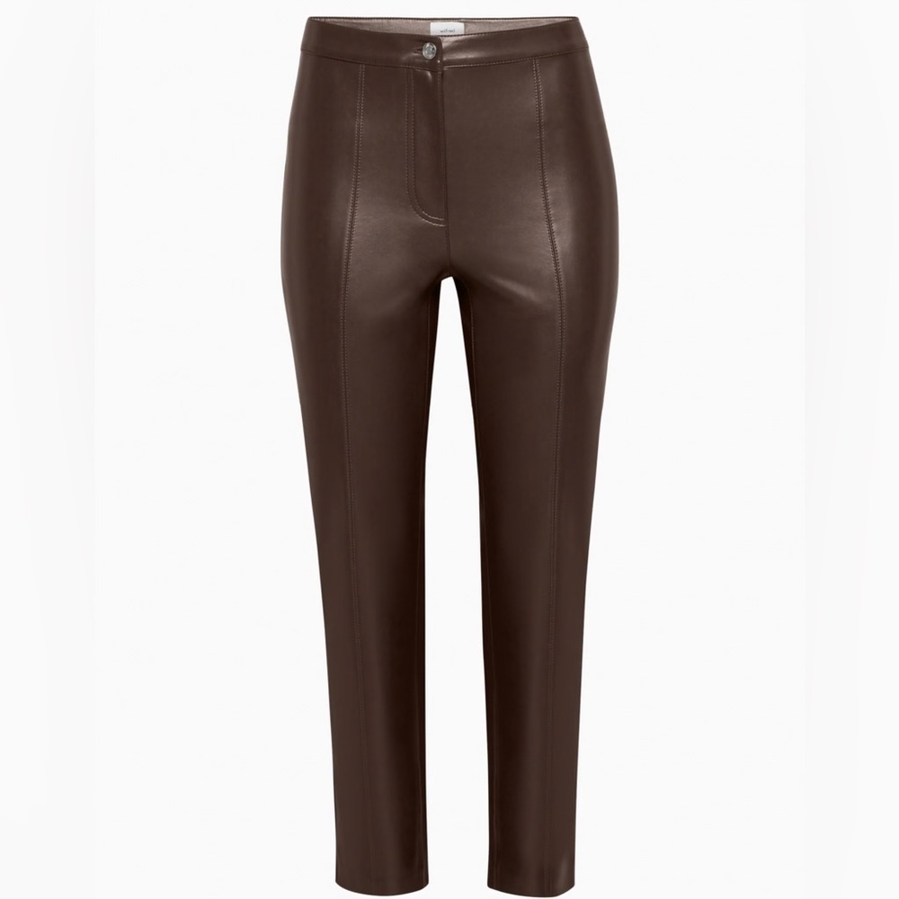 NWT Wilfred 2 Aritzia Fabian Pants in Mocha Brown - Picture 1 of 14